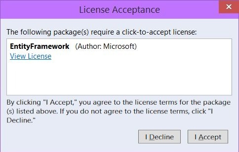 License acceptance